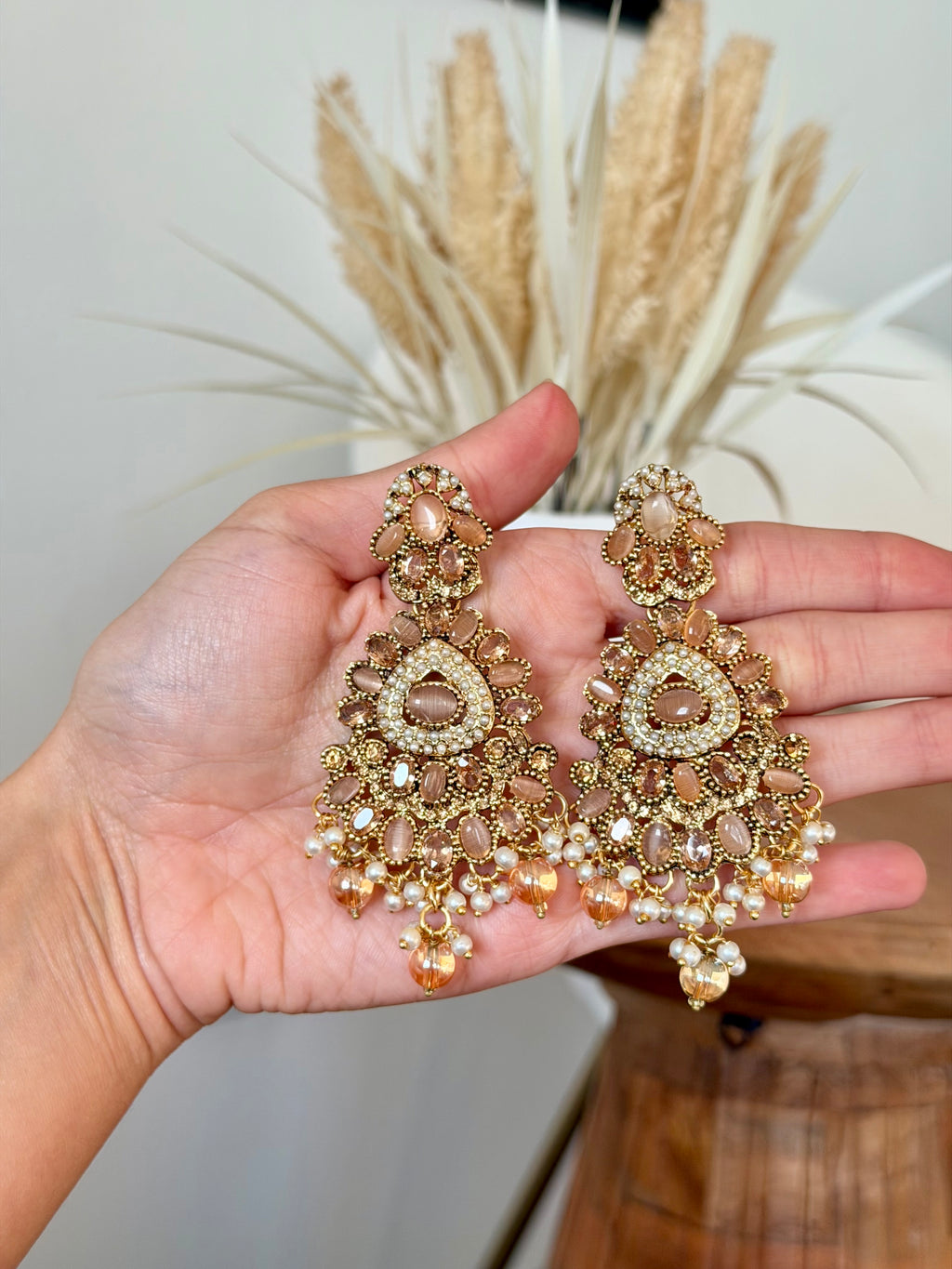 Champagne Chandelier Earrings