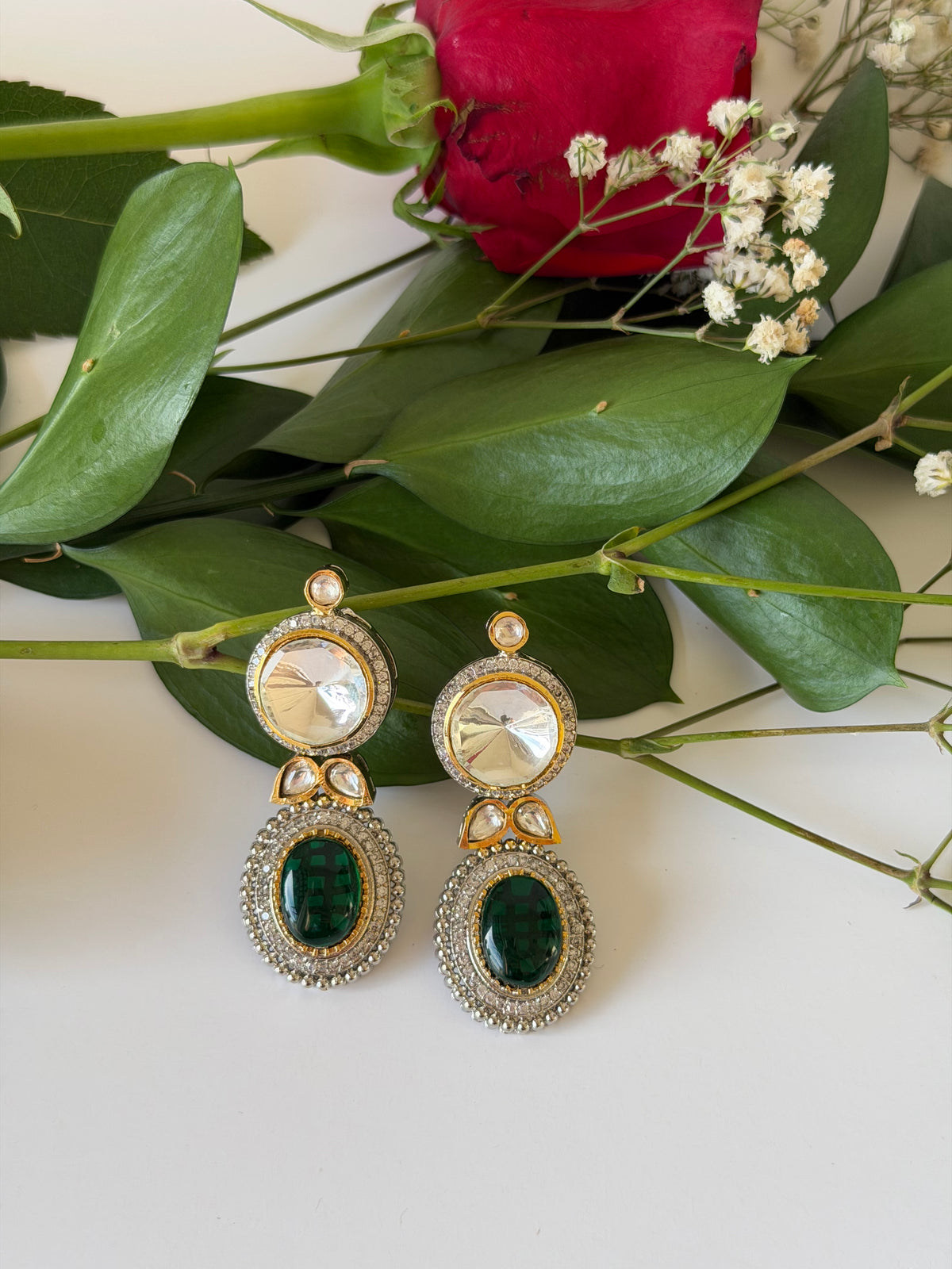 Emerald Crystal Earrings