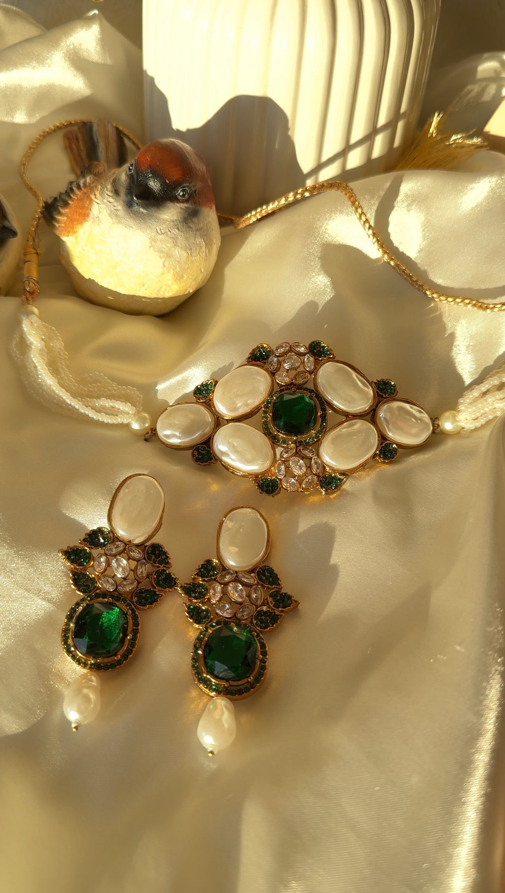 Green Pearl Choker Set
