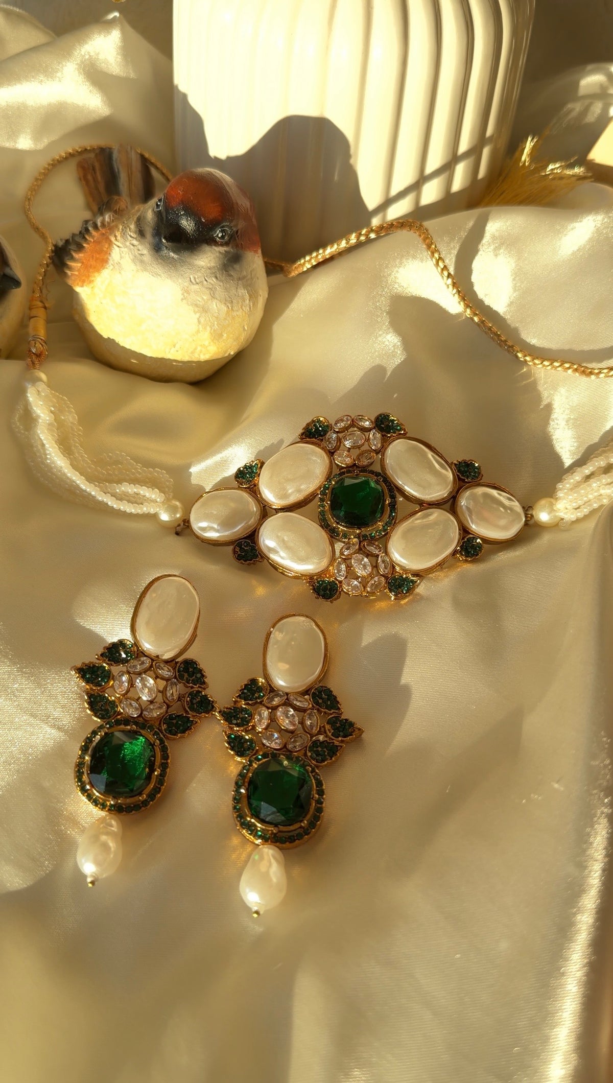 Green Pearl Choker Set