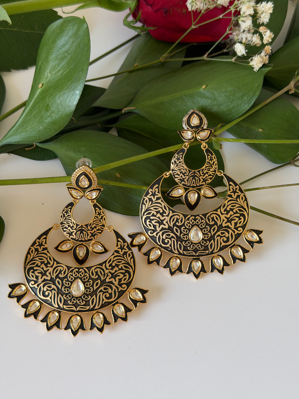Hand Painted Meenakari Earrings