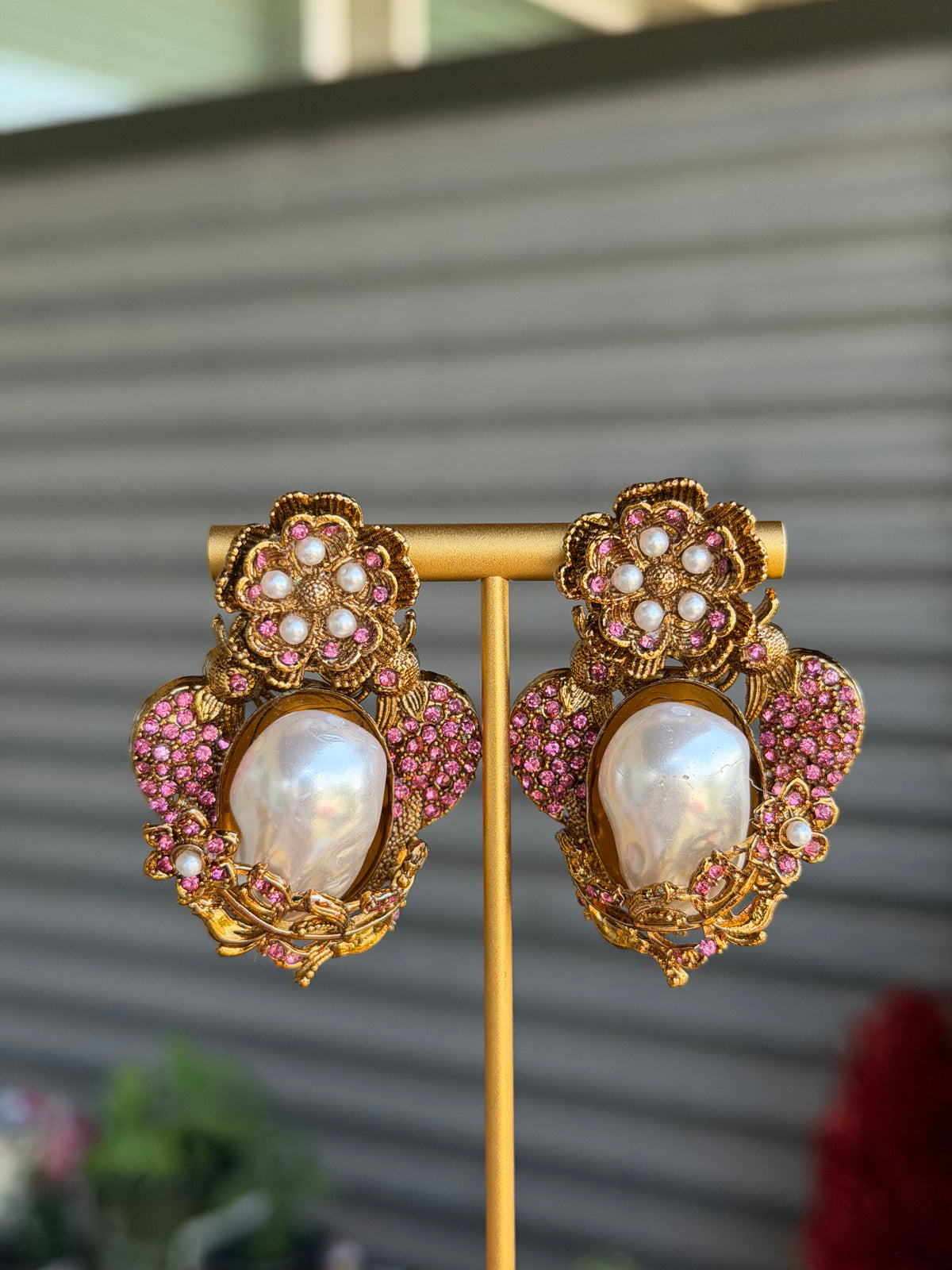 Pink Pearl Studs