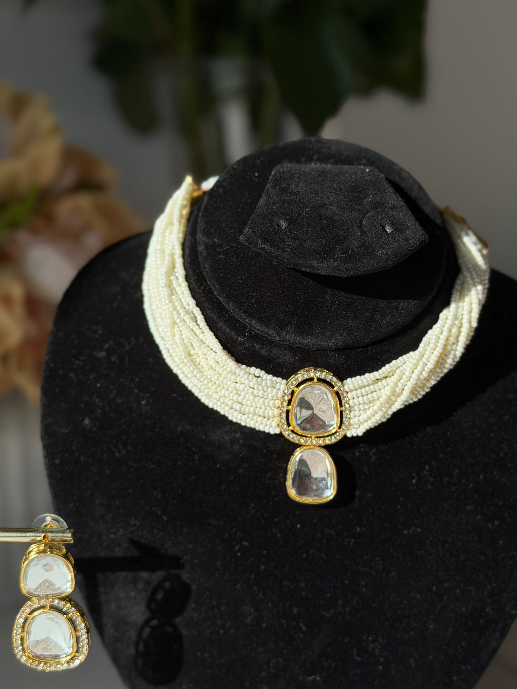 White Kundan Studded Choker Set