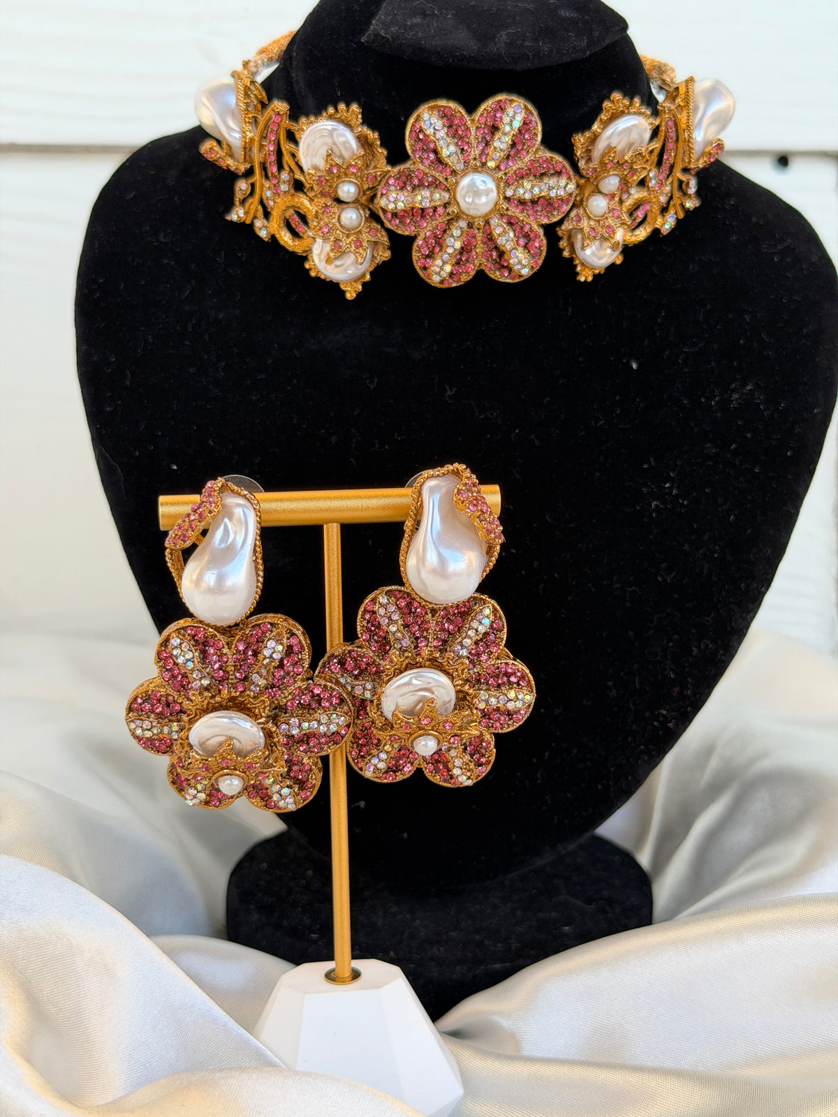 Antique Pink Turkish Choker Set