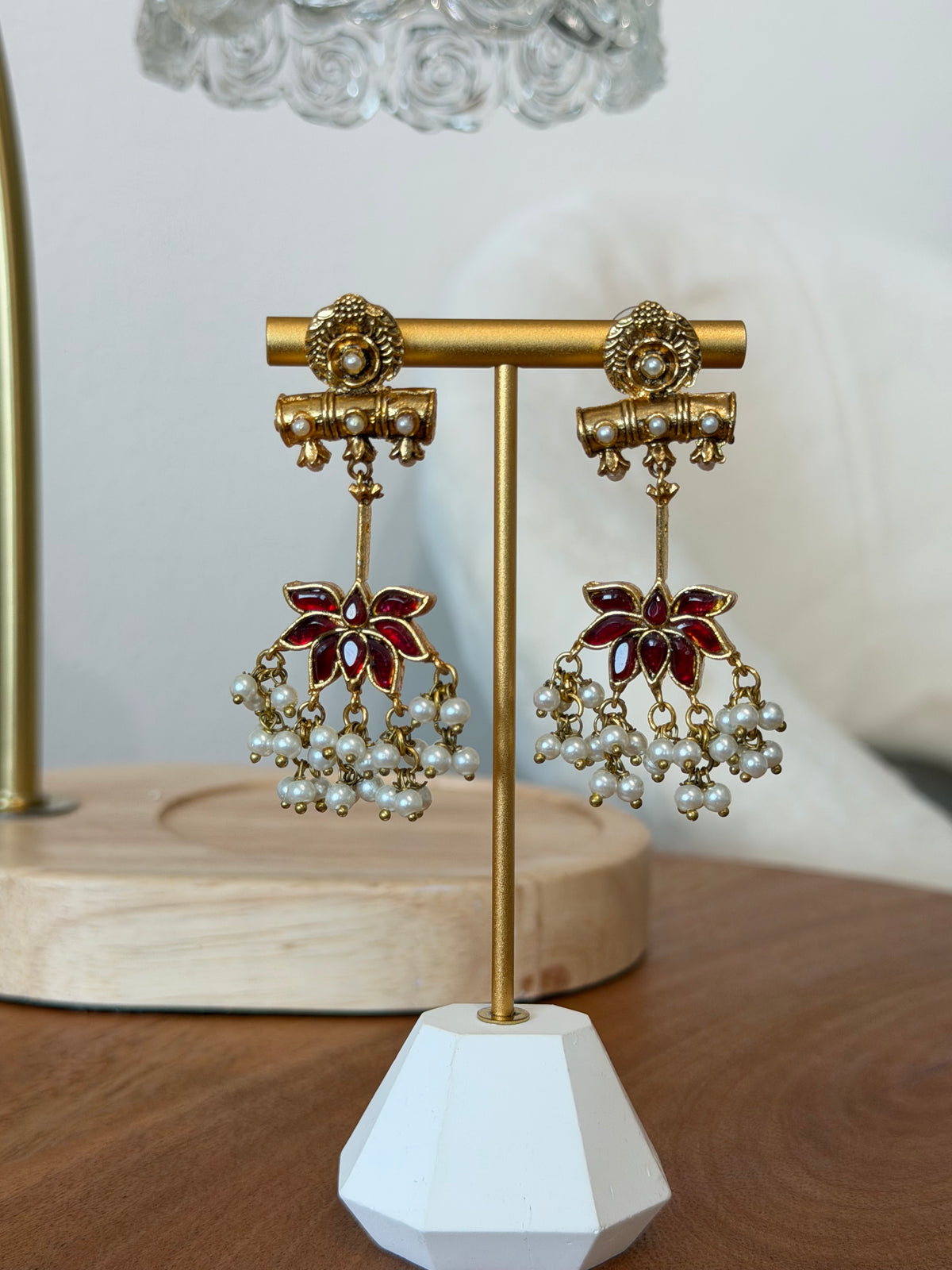 Ruby Dangling Earrings