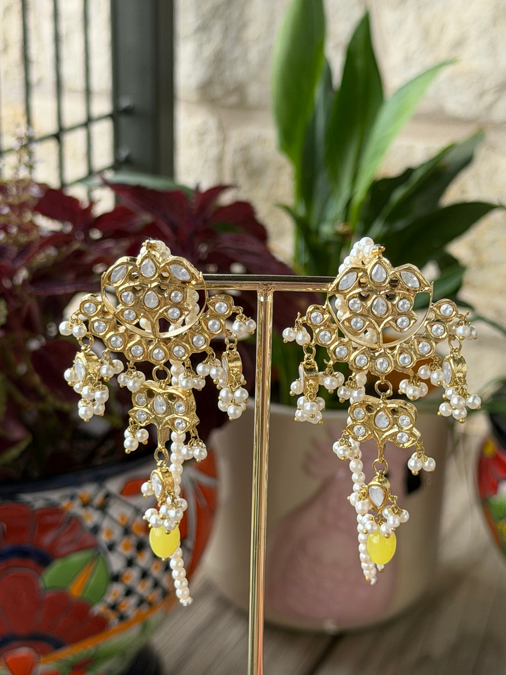 Kundan Chandelier Earrings