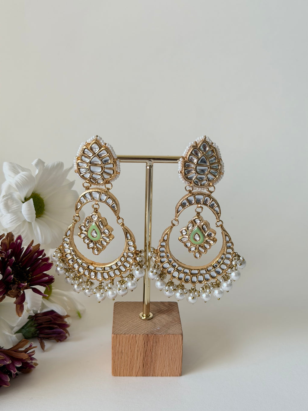 Kundan Polki Chandbalis