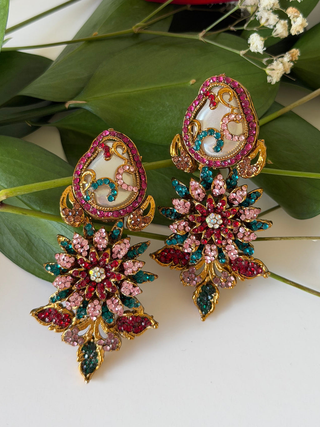 Floral Pink Earrings