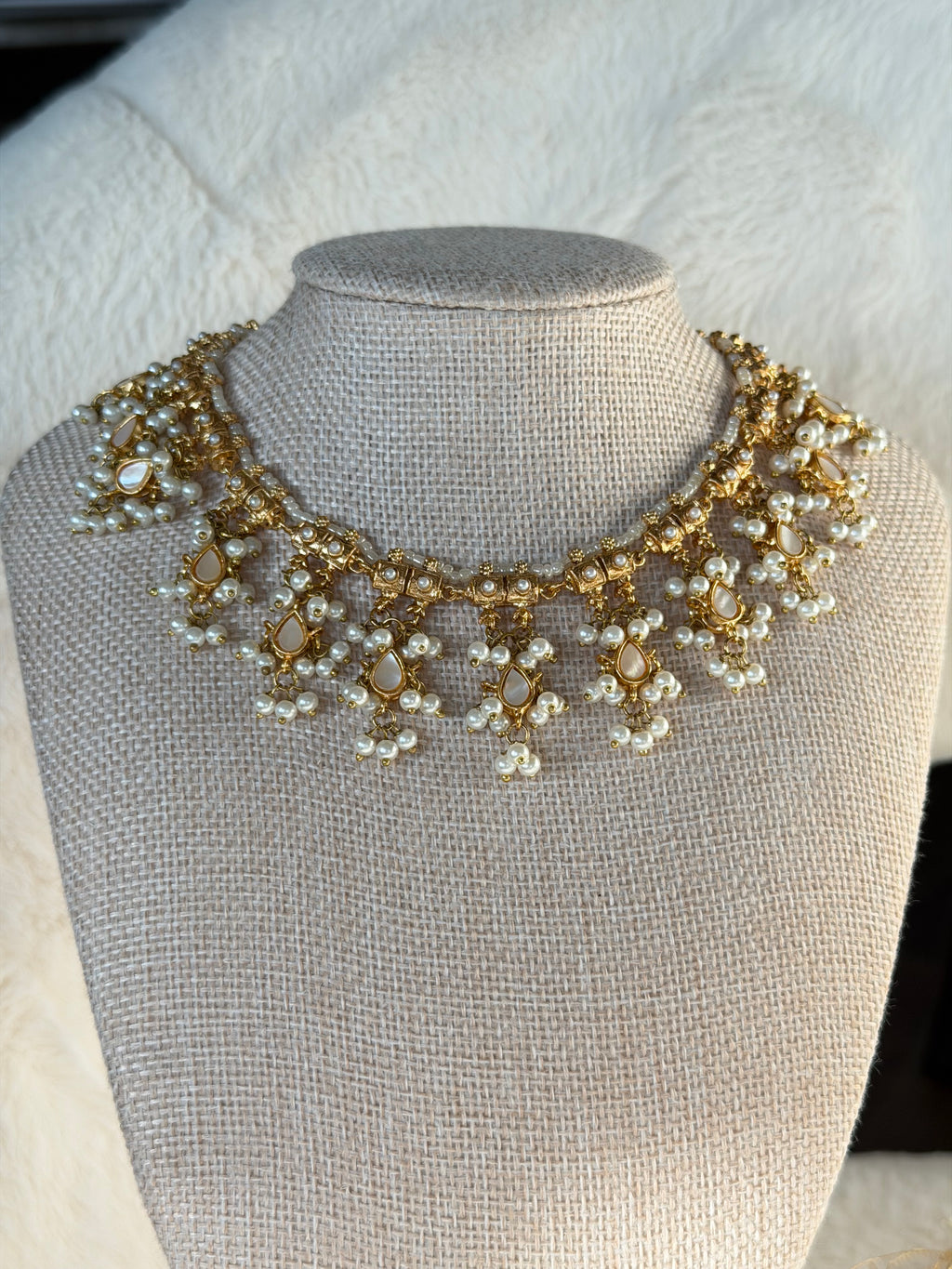 Ivory Pearl Necklace Set