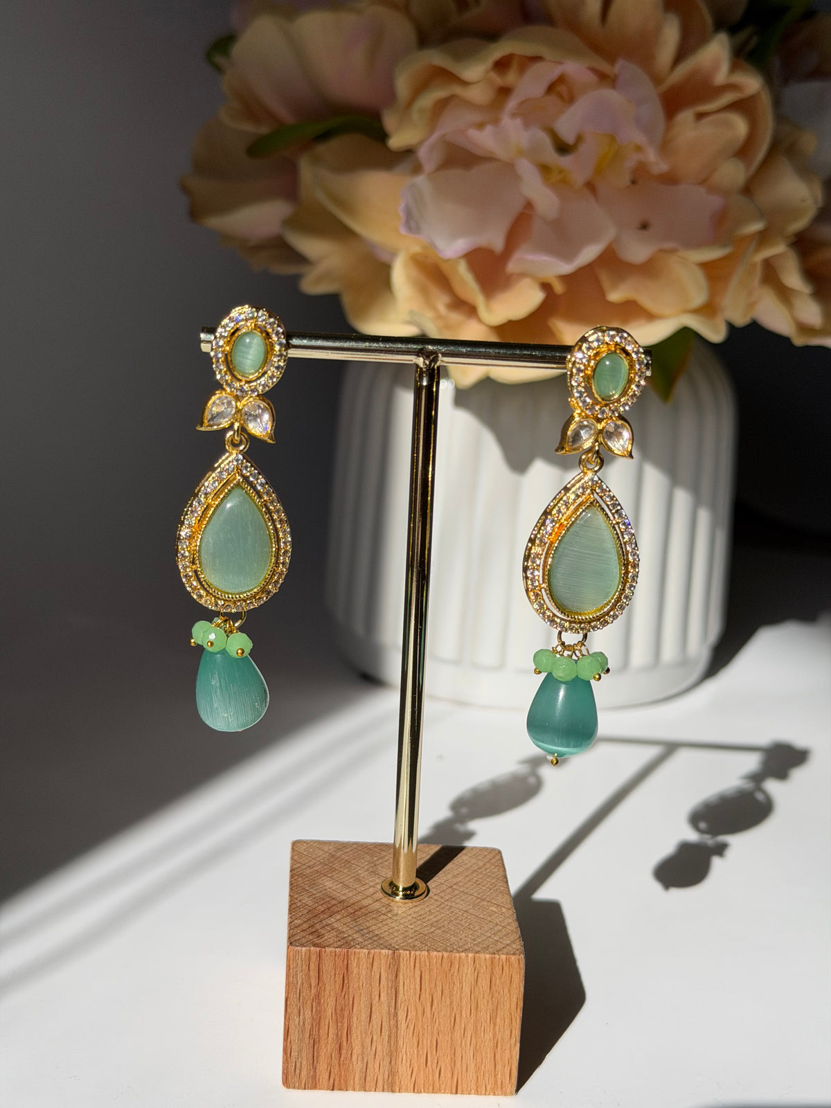 Teardrop Stone Earrings