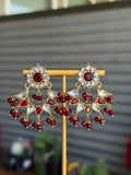 Kundan Ruby Earrings