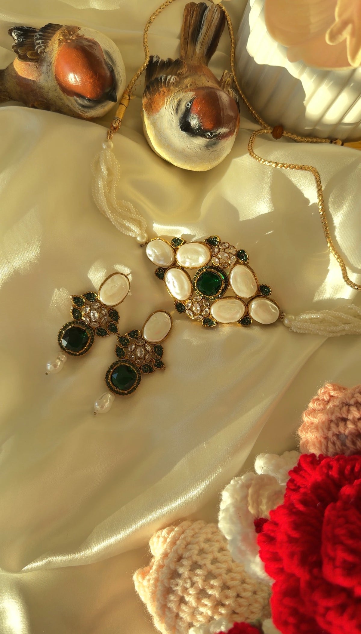 Green Pearl Choker Set