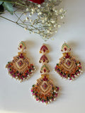 Naurattan Earrings and Bindi