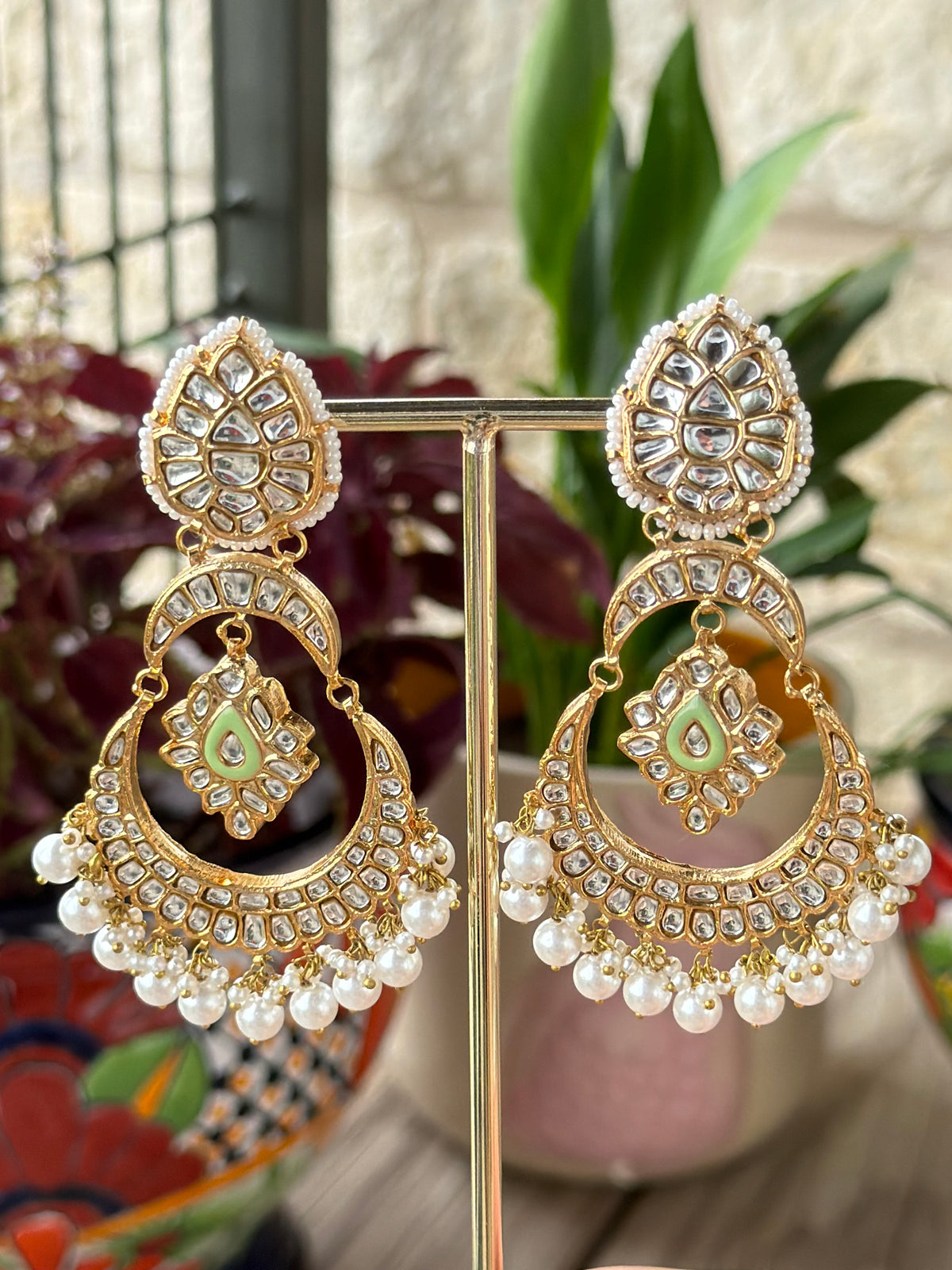 Kundan Polki Chandbalis