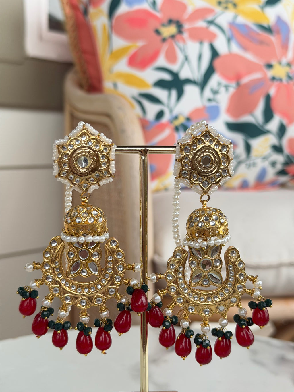 Kundan Jhumka Earrings