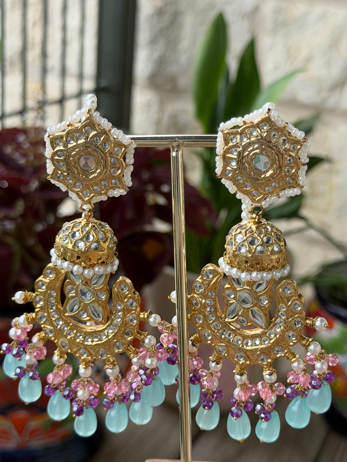 Kundan Jhumka Earrings