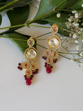 Kundan Crystal Dangling Earrings