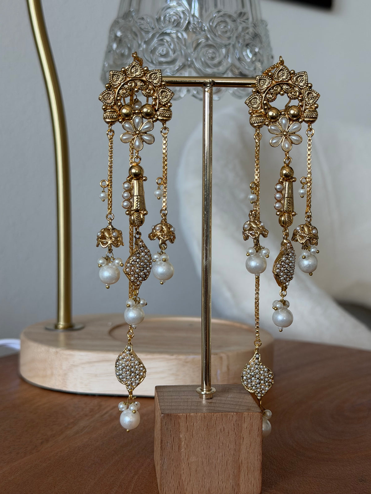 Antique Pearl Tassel Earrings