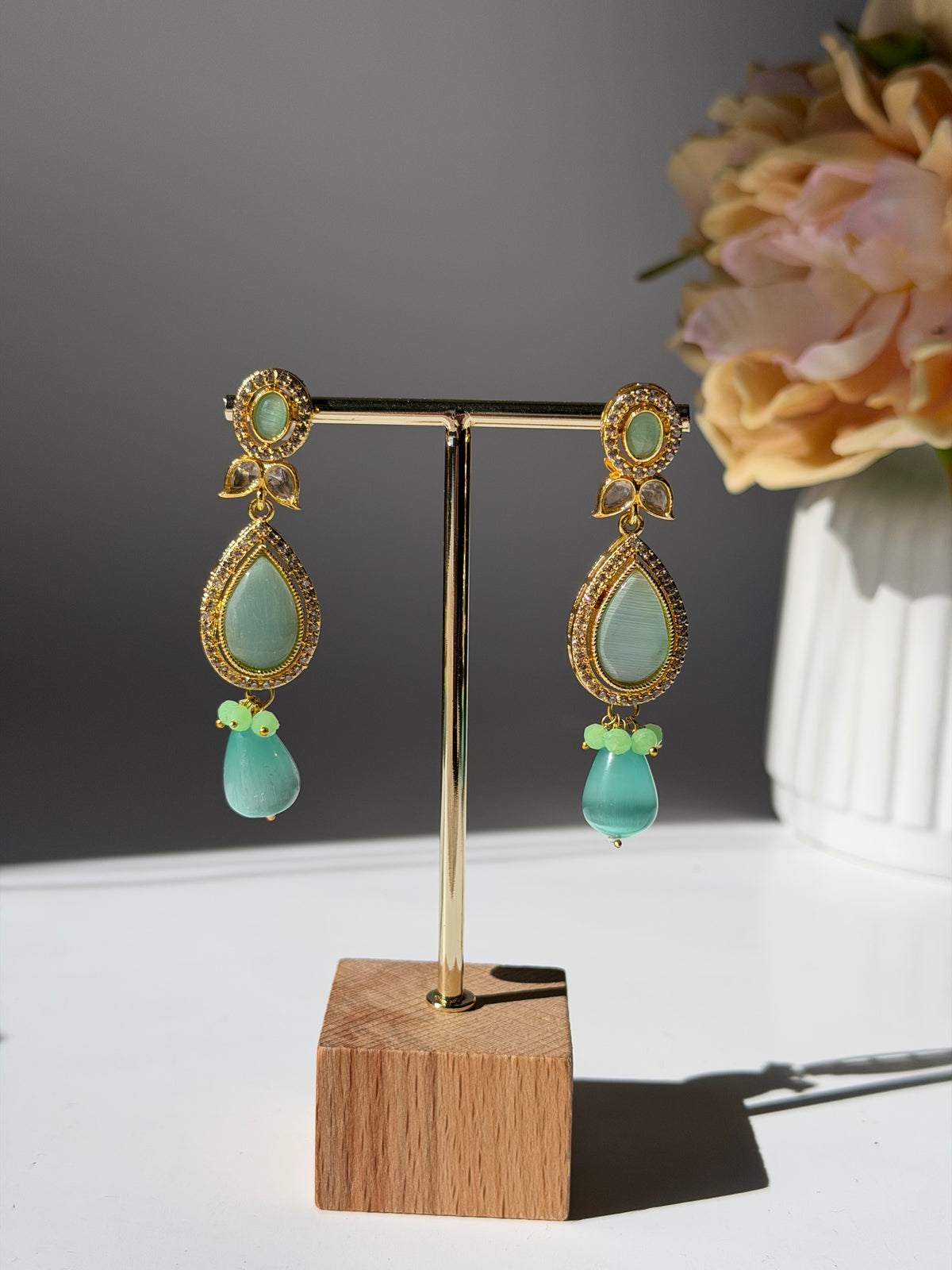 Teardrop Stone Earrings