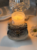 Silver Brass Clutch with Chain