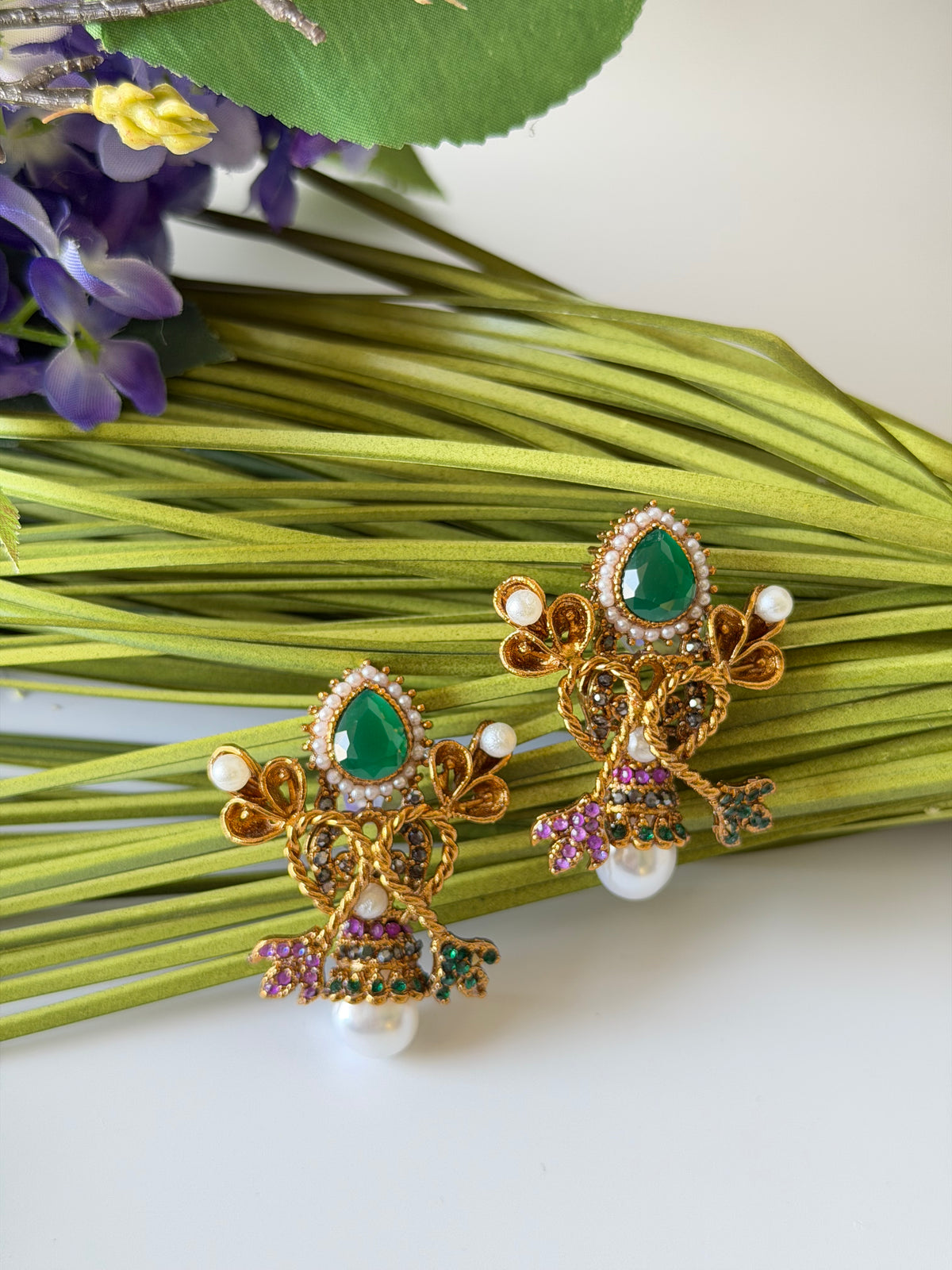 Dangling Pearl Earrings