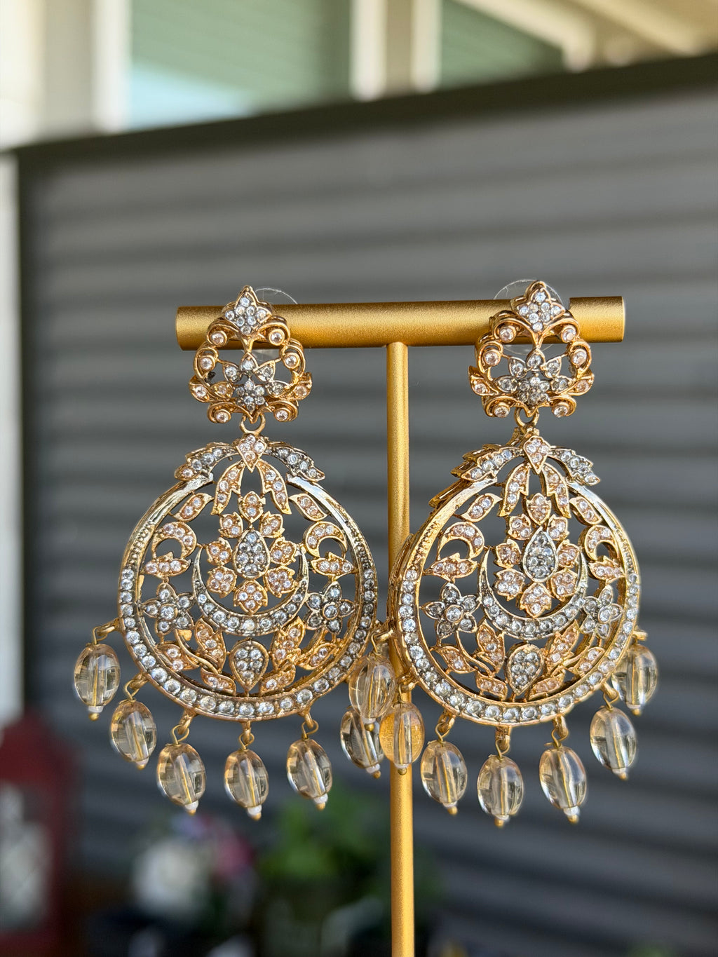 Gold Plated Dangling Earrings