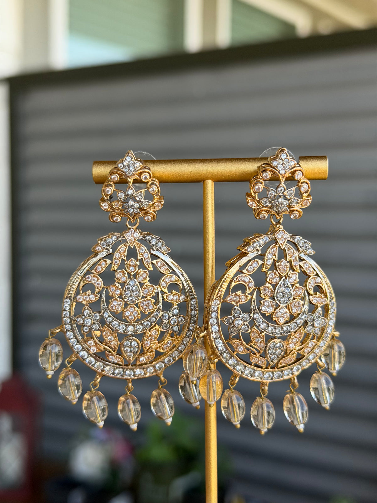 Gold Plated Dangling Earrings