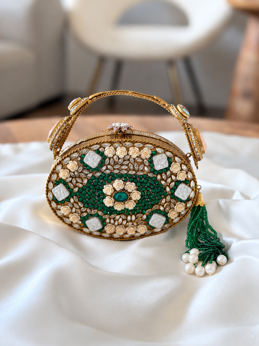 Double Sided Emerald Clutch