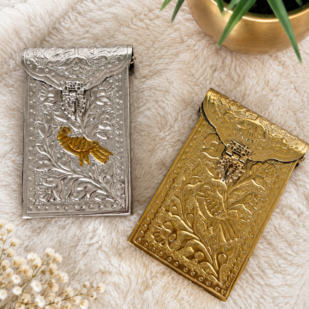 Brass Phone Clutch
