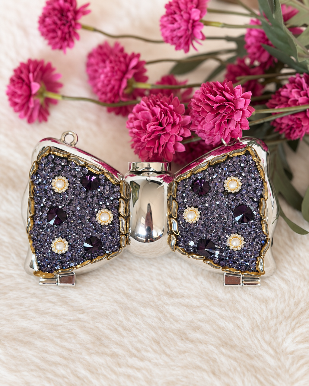 Lavender Butterfly Clutch