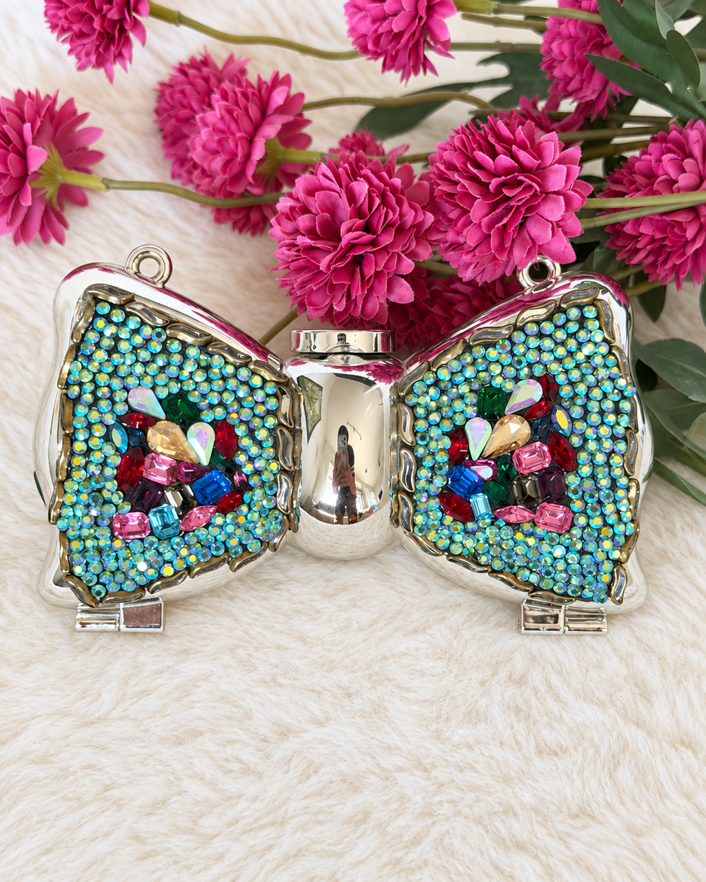 Turquoise Butterfly Clutch
