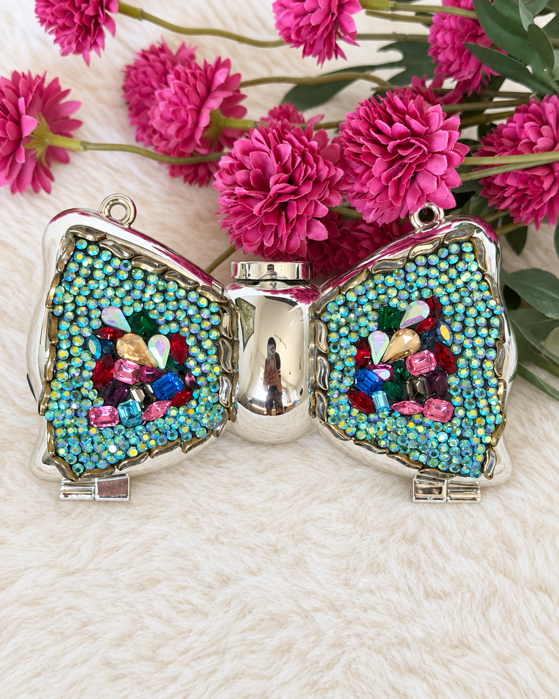Turquoise Butterfly Clutch