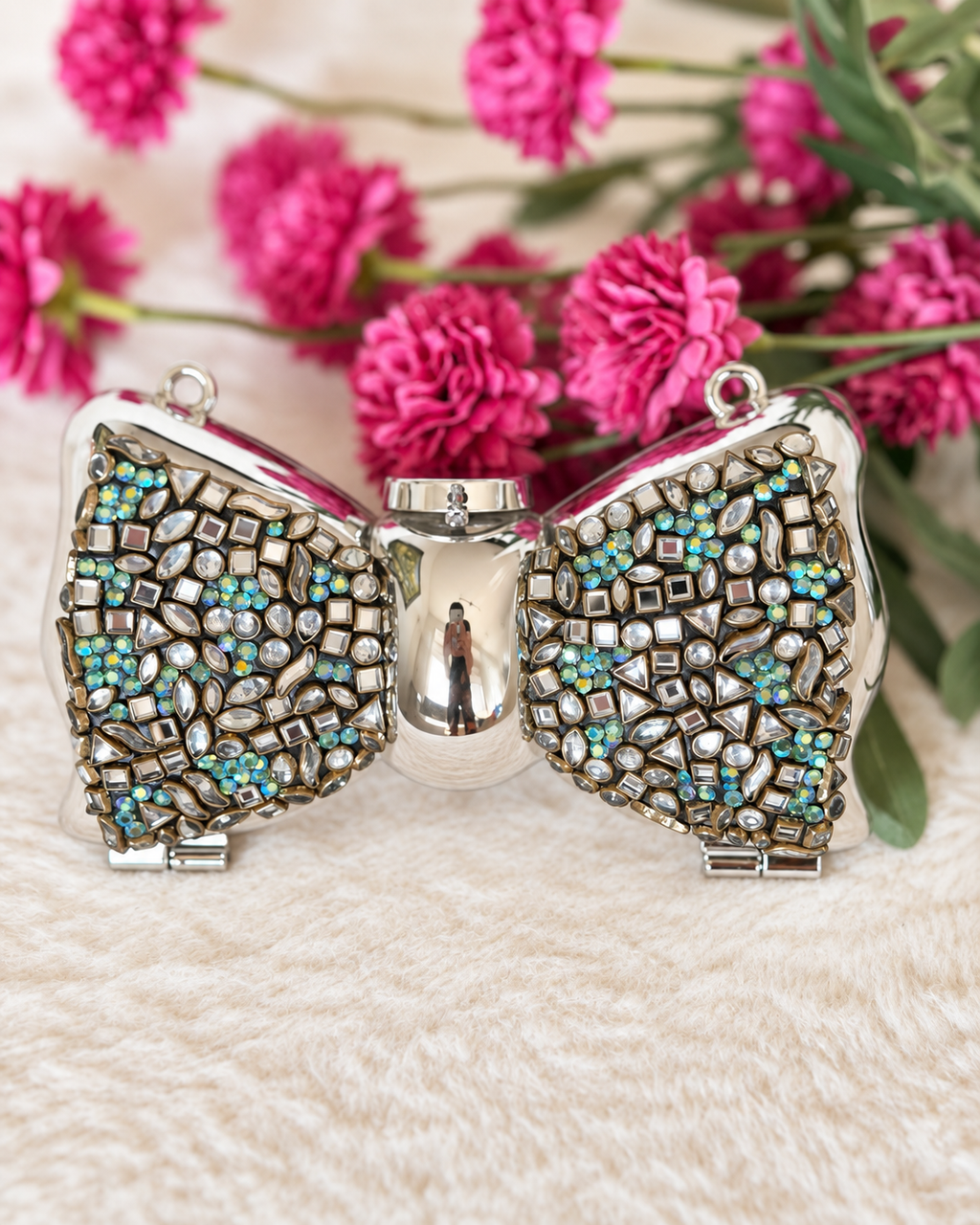 Turquoise Butterfly Clutch