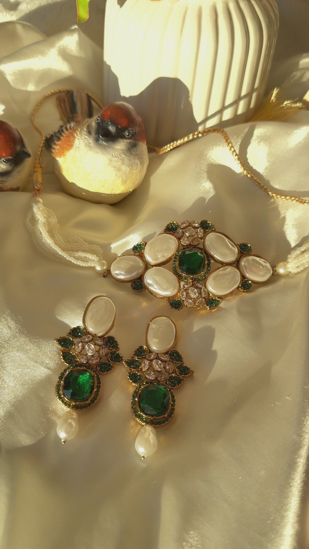 Green Pearl Choker Set