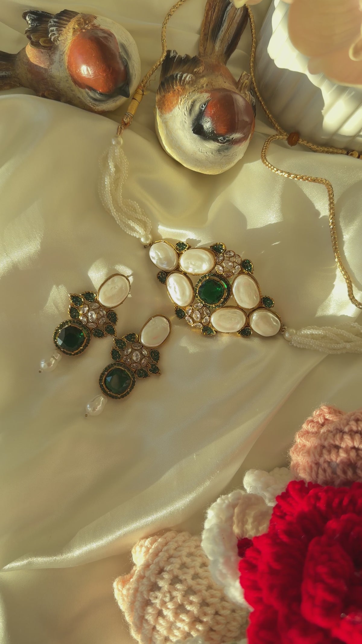 Green Pearl Choker Set